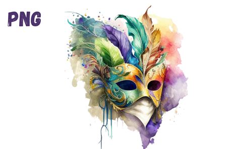 Mardi Gras Mask Watercolor V9 Graphic by NESMLY · Creative Fabrica