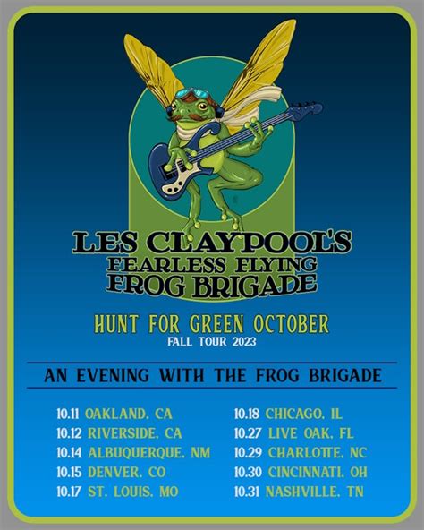LES CLAYPOOL's FEARLESS FLYING FROG BRIGADE Announces 'Hunt For Green October' 2023 Tour ...