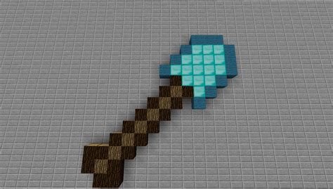 Pixel Art - Diamond Shovel Minecraft Project