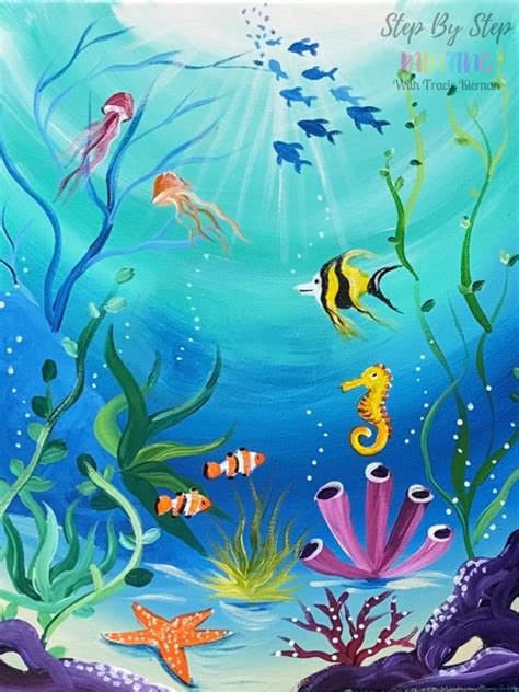 Under The Sea Painting - Step By Step Acrylic Tutorial For Beginners