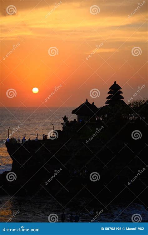 Hindu Temple Tanah Lot in Bali at Sunset Stock Photo - Image of indonesia, architecture: 50708196