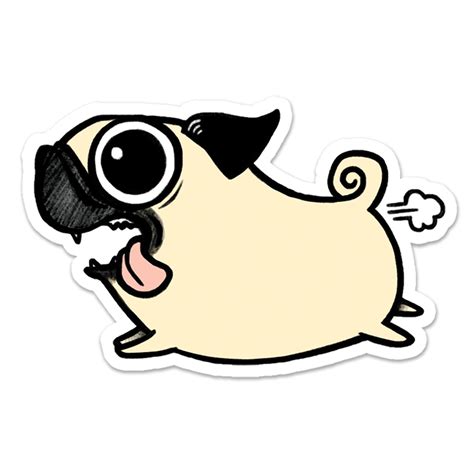 Crazy Pug Sticker | Cute stickers, Kawaii stickers, Tumblr stickers