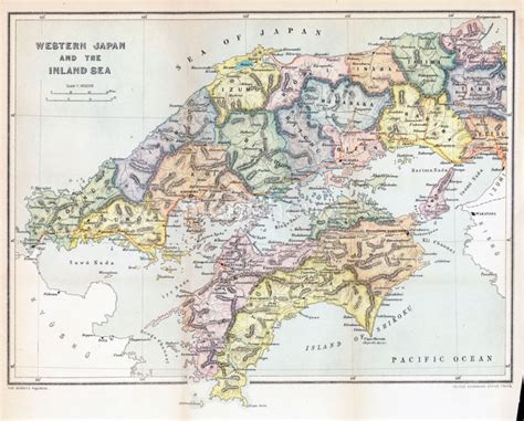 70411-0020 - Map of Western Japan 1903 | MeijiShowa - Vintage Images of Japan