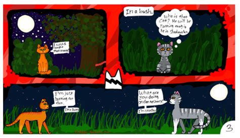 Comic book: Rusty and Graypaw meet. | Warrior Cats