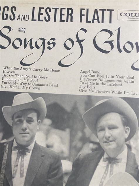 LESTER FLATT EARL SCRUGGS SONGS OF GLORY COLUMBIA FLATT & SCRUGGS LP 158-33W min | eBay