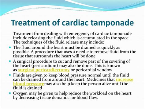 PPT - Cardiac Tamponade: Overview, Symptoms, Signs, Causes, Risk factor ...