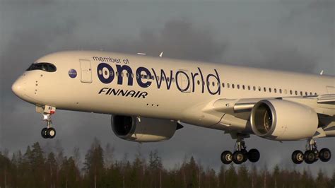 Finnair A350 ONEWORLD OH-LWB landing at Helsinki! - YouTube