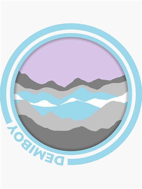 "Demiboy Flag Colors Hills" Sticker by StudioChibico | Redbubble