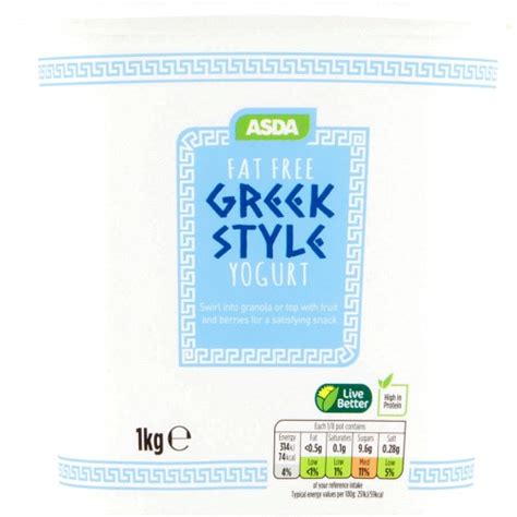 ASDA Fat Free Greek Style Yogurt (1kg) - Compare Prices & Where To Buy ...