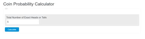Coin Flip Probability Calculator - Calculator Academy