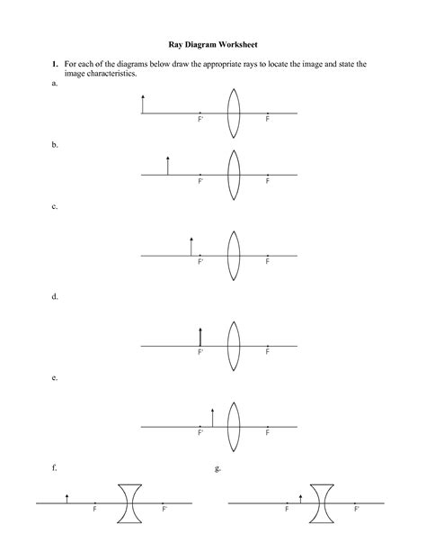 Ray Diagrams For Converging Lenses Worksheet Answers - Printable Word ...