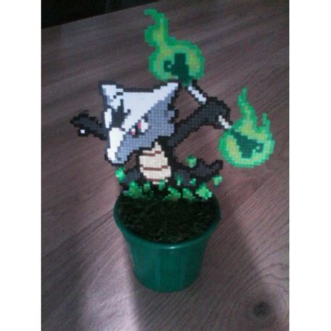 Pokemon Alolan Marowak Ossatueur D'Alola Figure 8 bit perler beads Pixel Art | Rakuten