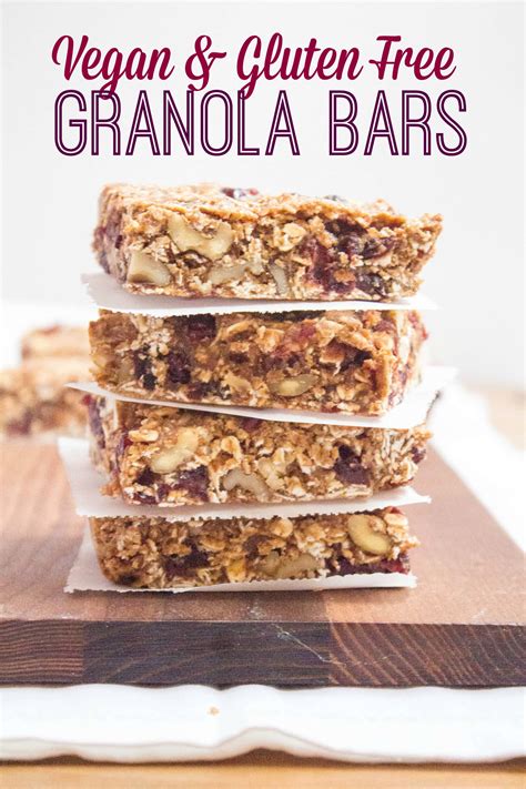 Vegan & Gluten Free Granola Bars | Gluten Free Recipe