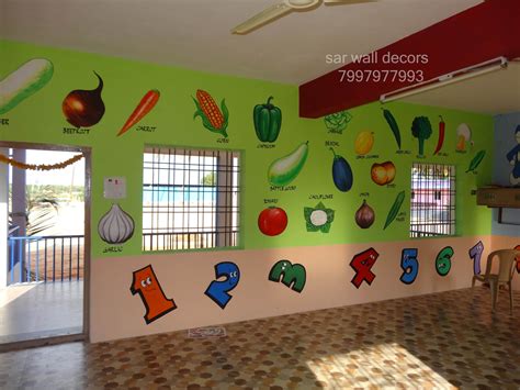 preschool wall designs | School wall decoration, School wall art ...