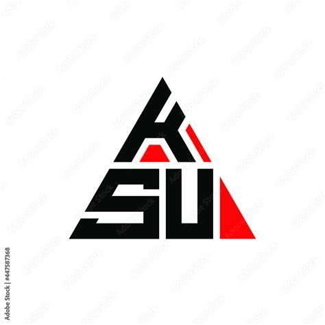 KSU triangle letter logo design with triangle shape. KSU triangle logo design monogram. KSU ...