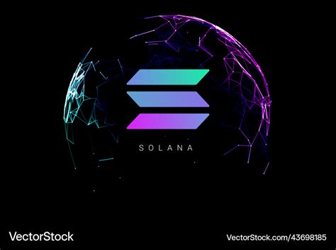 Solana logo coin icon isolated Royalty Free Vector Image