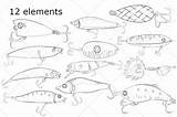 Fishing Lure Coloring Page sketch template