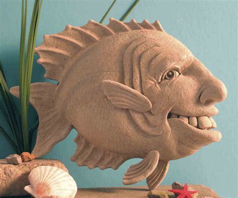 Clay fish, Fish wood carving, Sculpture clay