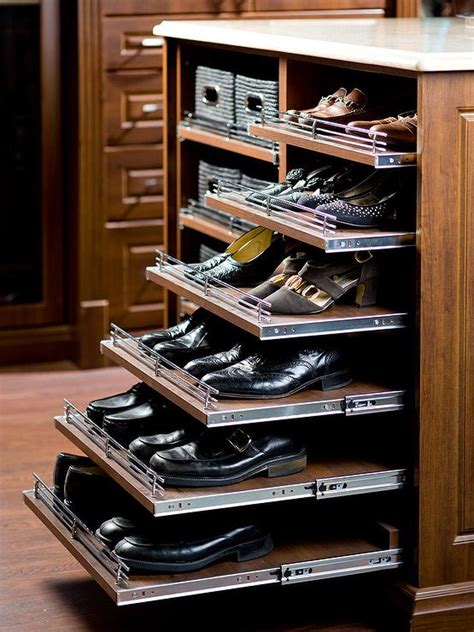 Closet Island with Pull Out Shoe Shelves - Traditional - Closet