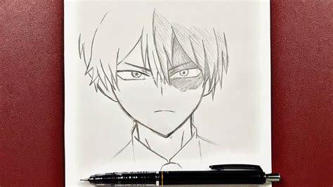 anime drawing | how to draw shoto todoroki easy step-by-step - YouTube