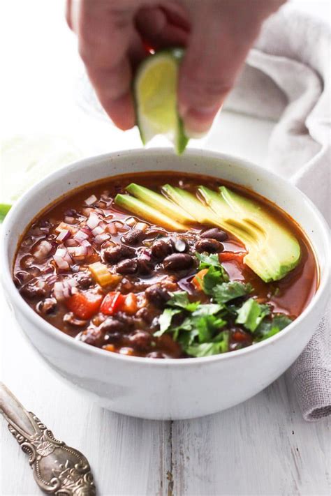 This hearty canned black bean soup is delicious, filling, and ...