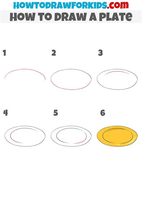 how to draw a plate step by step in 2022 | Draw, Drawings, Easy drawings