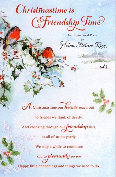 Helen Steiner Rice Christmas Friendship Greeting Card Lovely Verse Xmas Cards | eBay