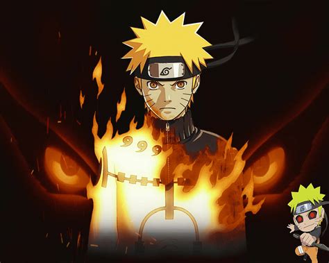 Download Moving Naruto Fiery Dark Art Wallpaper | Wallpapers.com