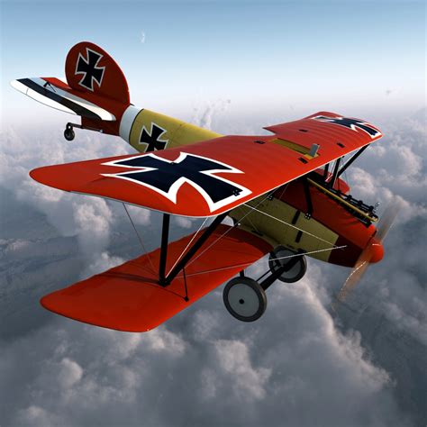 biplane fighter aircraft albatros 3d c4d