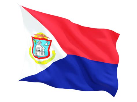 Fluttering flag. Illustration of flag of Sint Maarten