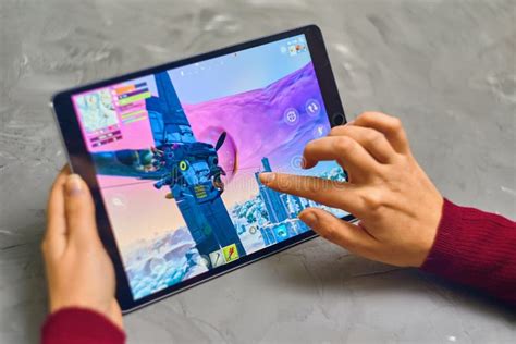 Fortnite Gameplay on ipad editorial stock photo. Image of fortnite - 137594458