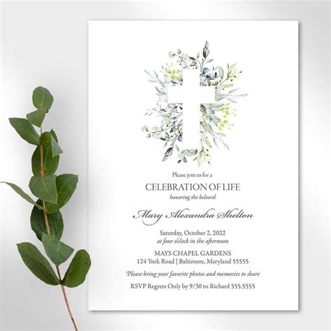 funeral invitation Archives - Fig & Laurel