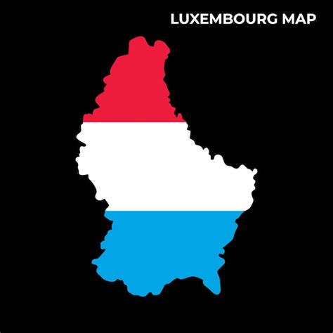 Premium Vector | Luxembourg national flag map design illustration of luxembourg country flag ...