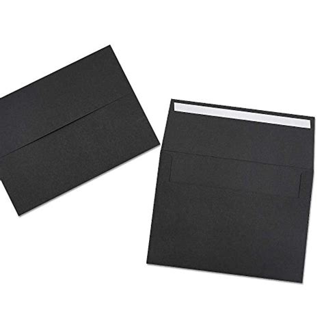 A7 Black Invitation 5x7 Envelopes - Self Seal, Square Flap,Perfect for ...