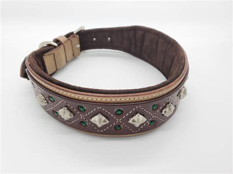 Darlington Wide 2 inch Luxury Soft Padded Leather Dog Collar for Large ...