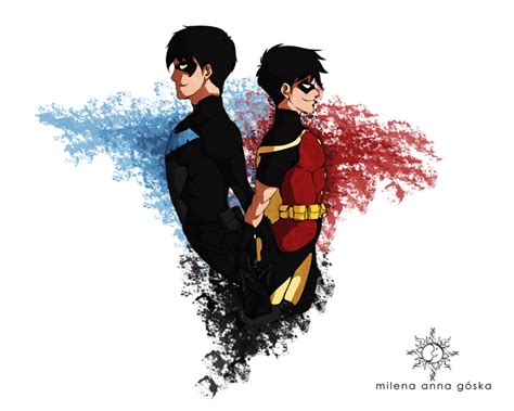 Young Justice Fan Art — ::..Nightwing and Robin..:: by ~shizu-yamano