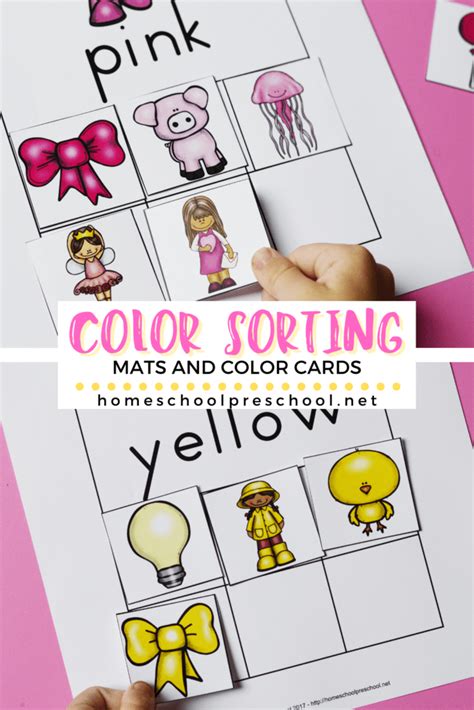 Free Printable Color Sorting Mats for Preschoolers