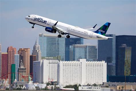 JetBlue Airways Plane Taking Off from Las Vegas Airport, LAS Editorial ...