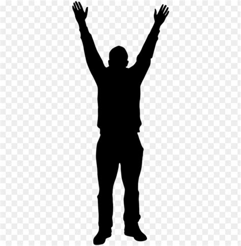 Free download | HD PNG 0 man with hands up silhouette PNG transparent ...