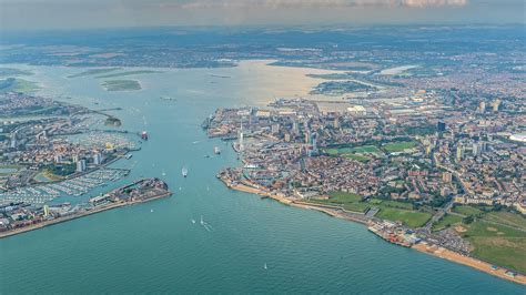 Upix Photography | Aerial View of Portsmouth Harbour with Spinnaker ...