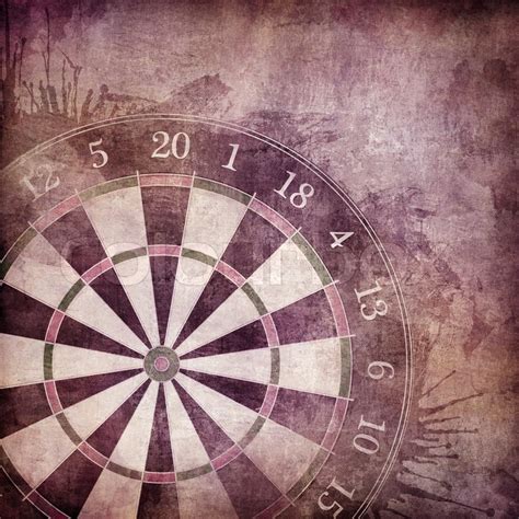 Darts Board in Old Paper Textured ... | Stock image | Colourbox