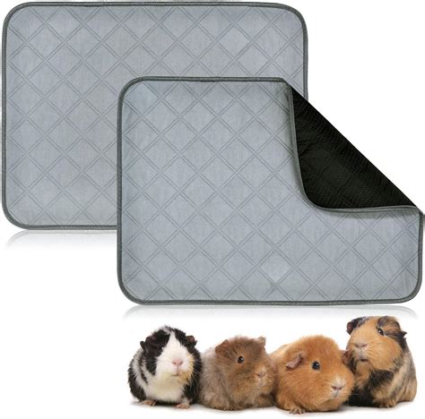 BWOGUE Guinea Pig Fleece Cage Liners, 2 Pack Washable Guinea Pig Pee Pads, Waterproof Reusable ...