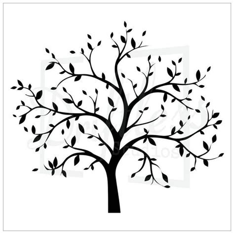 Bare Tree Stencil 2 Family Tree Stencil Tree Stencil Tree