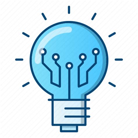 Circuit, idea, solution, technology icon