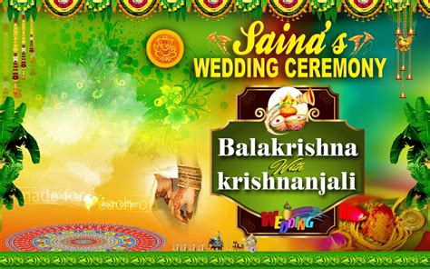 Wedding Flex Banner Design Psd Free Downloads - Naveengfx with regard to Wedding Banner Design ...