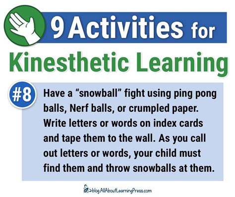 20 activities for kinesthetic learning free downloads – Artofit