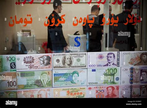 Currency Exchanges In Sulaymaniyah, Iraqi Kurdistan, Iraq Stock Photo ...