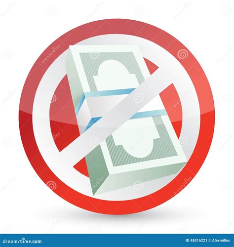 No Money Symbol Illustration Design Stock Illustration - Image: 48016221