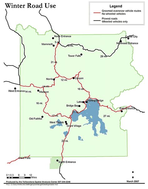 Winter Map - Yellowstone Winter