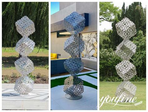 Outdoor Modern Metal Cube Sculpture from Supply Factory CSS-363